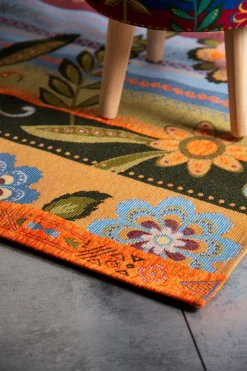 Tappeto arredo, fiori, multicolore, 165x110 cm