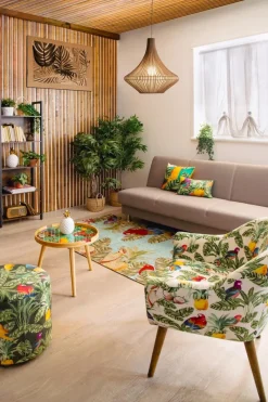 Tappeto arredo, stile esotico, multicolore, 165x110 cm