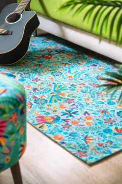 Tappeto arredo, stile messicano, multicolore, 165x110 cm