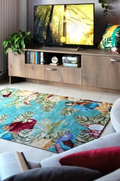 Tappeto arredo, stile orientale, multicolore, 165x110 cm