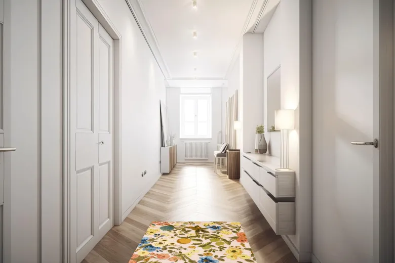 Tappeto da cucina, floreale, 45x75 cm