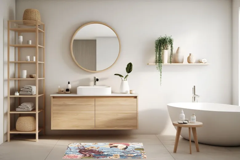 Tappeto da cucina, stile giapponese, 45x75 cm