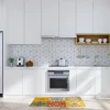 Tappeto da cucina, stile siciliano, multicolore, 45x75 cm