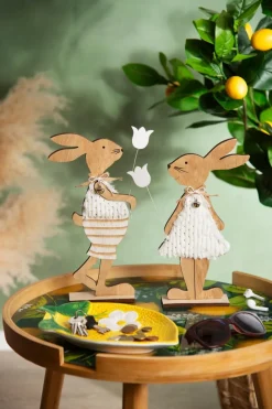 Tavolino in bambù con ripiano in vetro, con limoni