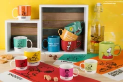 Tazze da latte, peanuts, 6 pezzi, multicolori