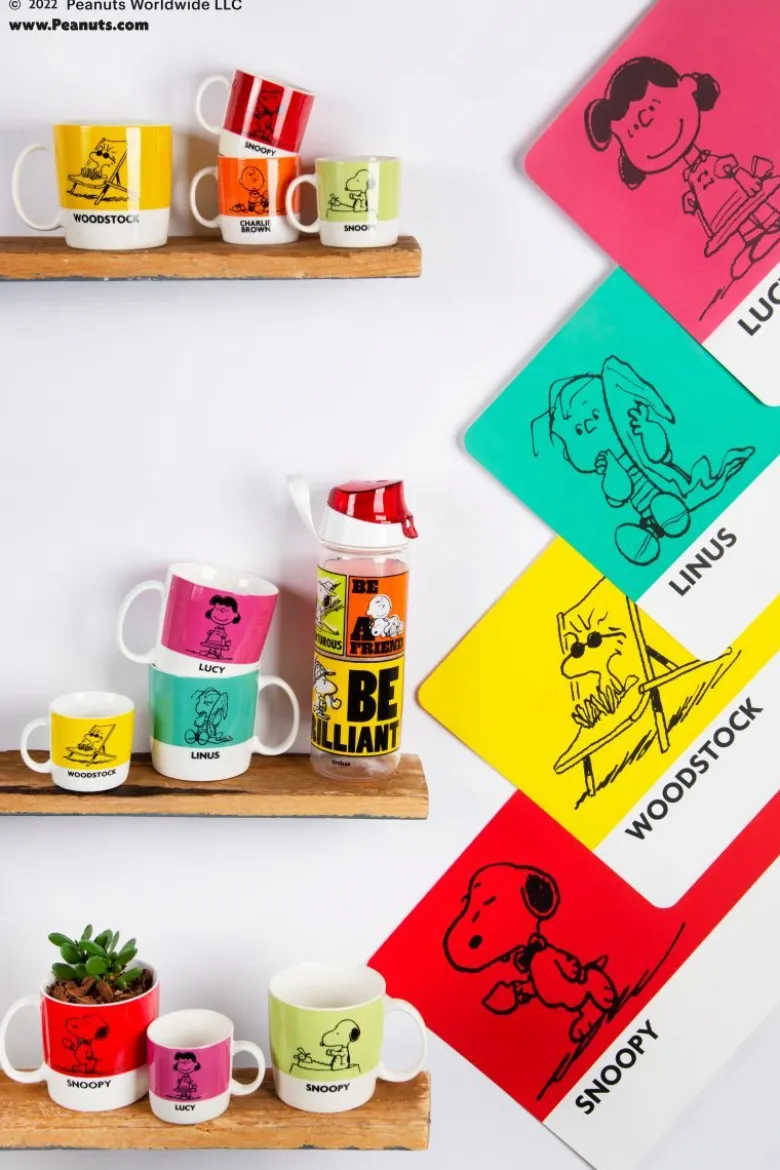 Tazze da latte, peanuts, 6 pezzi, multicolori