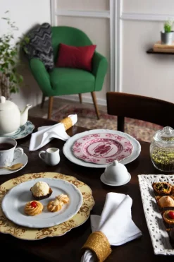 Tazze da tè con piattino, 6 pezzi, porcellana, bianco
