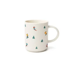Tazze stile mug, 4 pezzi, sport invernali, impilabili