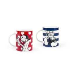 Tazze tipo mug, 2 pezzi, braccio di ferro e olivia