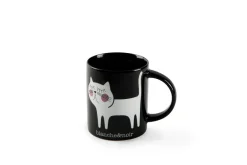 Tazze tipo mug, 2 pezzi, gattini, bianco e nero
