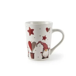 Tazze tipo mug, 4 pezzi, gnomo, natalizie