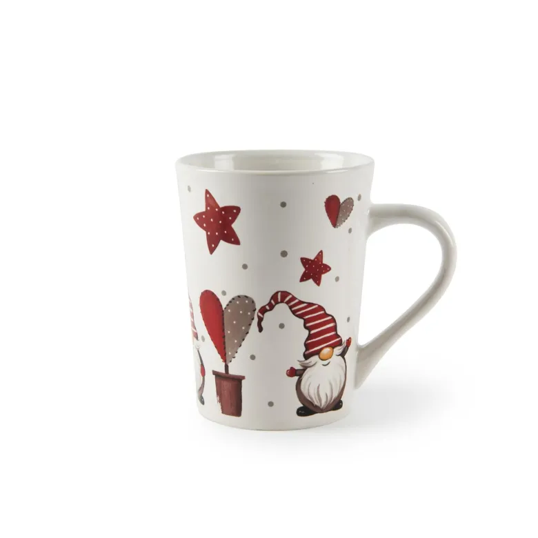 Tazze tipo mug, 4 pezzi, gnomo, natalizie
