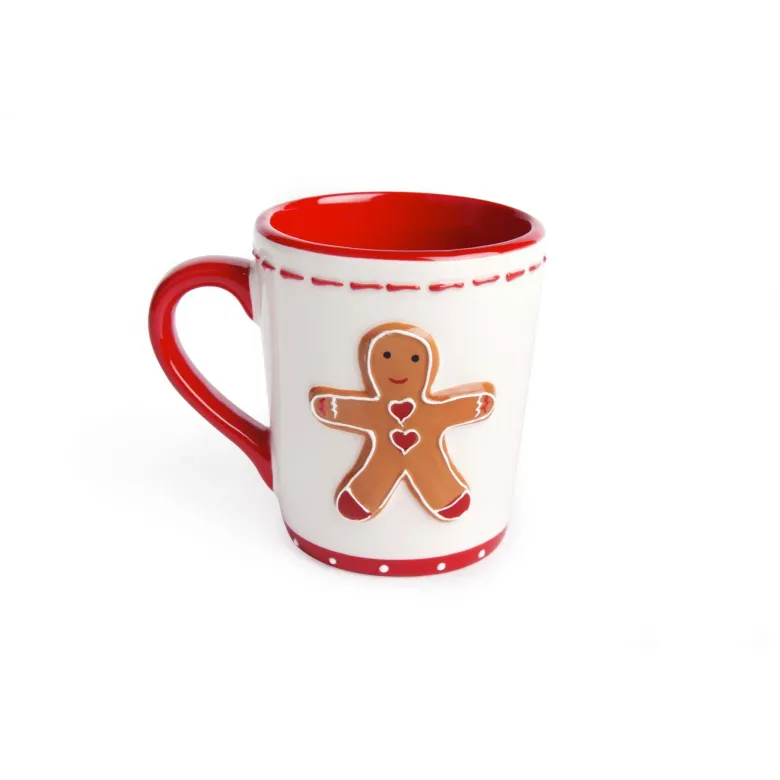 Tazze tipo mug, 4 pezzi, pan di zenzero, natalizie