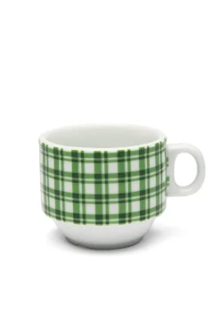 Tazzine caffè, 4 pezzi, con supporto, porcellana