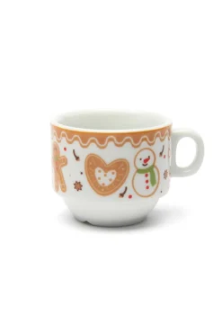 Tazzine caffè, 4 pezzi, con supporto, porcellana