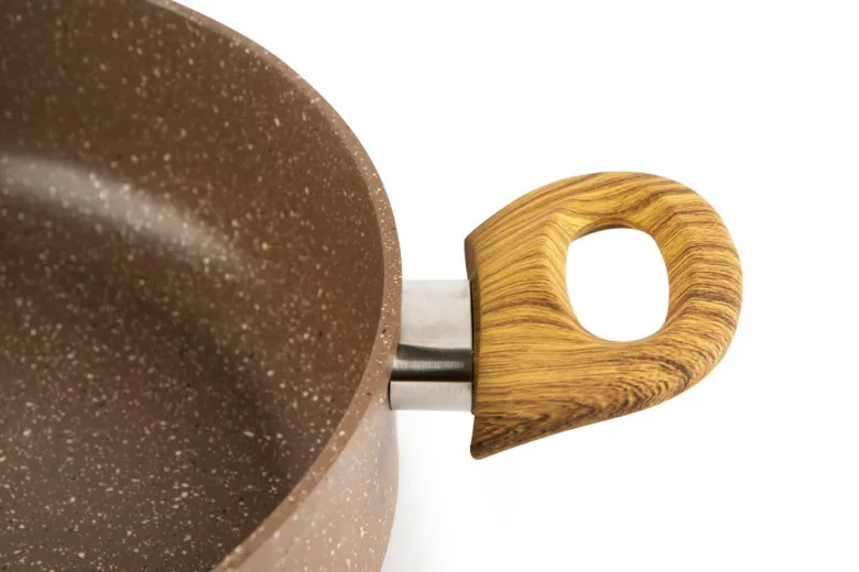 Tegame, 1 pezzo, 28 cm, effetto legno e pietra