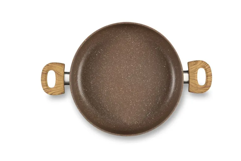 Tegame, 1 pezzo, 28 cm, effetto legno e pietra
