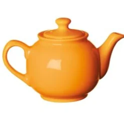 Teiera, arancione, porcellana