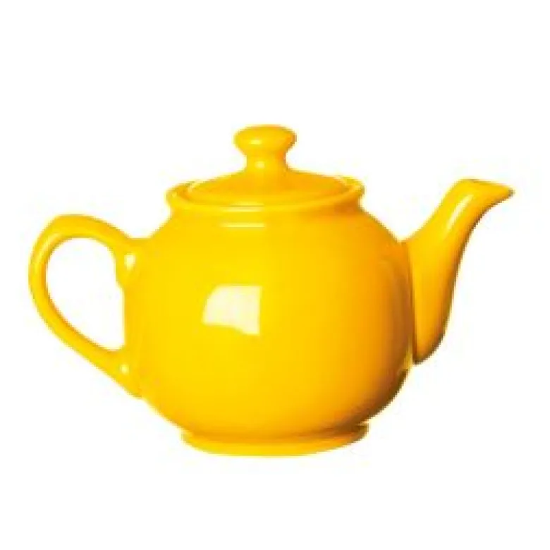Teiera, giallo, porcellana