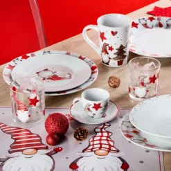 Teiera per infusi, gnomo, natalizia, ceramica