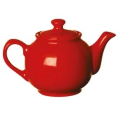 Teiera, rosso, porcellana