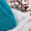 Telo doccia, 100% cotone, azzurro, 100x150 cm
