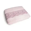 Telo doccia, 100% cotone, rosa antico, 100x150 cm