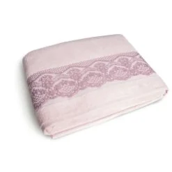Telo doccia, 100% cotone, rosa antico, 100x150 cm