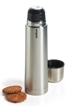 Thermos, doppia parete, acciaio inox, 0,75 litri