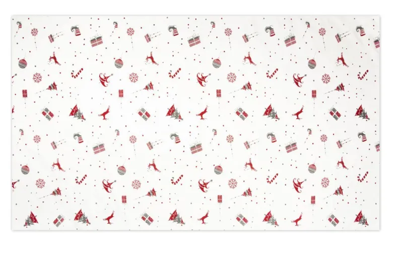 Tovaglia, natalizia, 100% cotone, 140x240 cm