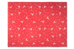 Tovaglia, natalizia, rossa, con renne, 140x180 cm