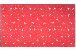 Tovaglia, natalizia, rossa, con renne, 140x240 cm