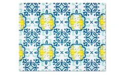 Tovaglia rettangolare, con limoni, 140x180 cm