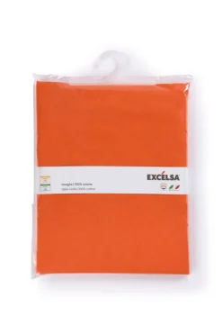 Tovaglia rettangolare, 100% cotone, arancione, 140x240 cm