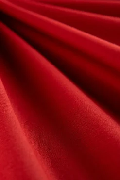 Tovaglia rettangolare, 100% cotone, rosso scuro, 140x240 cm