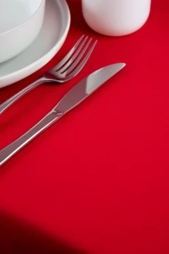 Tovaglia rettangolare, 100% cotone, rosso, 140x180 cm