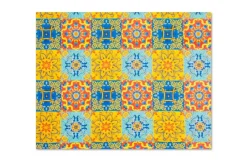 Tovaglia rettangolare, stile siciliano, 140x180 cm
