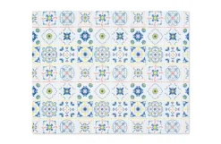 Tovaglia rettangolare, vietri color, 140x180 cm