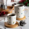 6 tovagliette, rettangolari, sport invernali, multicolore