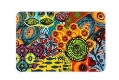 6 tovagliette, rettangolari, stile africano