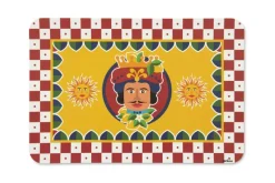 6 tovagliette, rettangolari, stile siciliano, multicolore