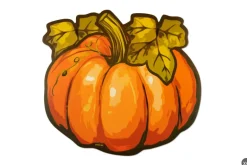 Tovagliette sagomate, 6 pezzi, peva, zucca