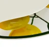 6 tovagliette, tonde, 38 cm, con limoni