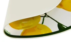 6 tovagliette, tonde, 38 cm, con limoni