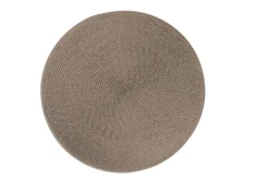 6 tovagliette, tonde, 36 cm, grigio