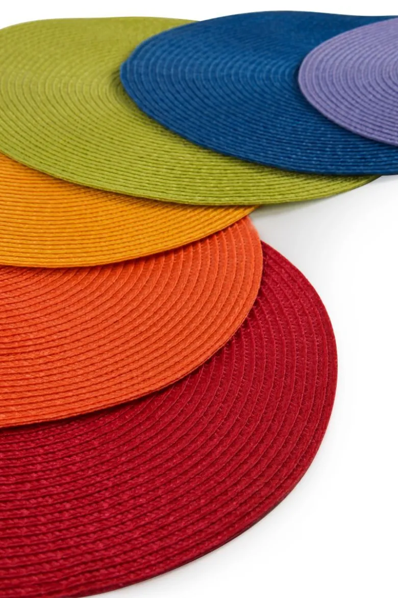 6 tovagliette, tonde, 36 cm, multicolore