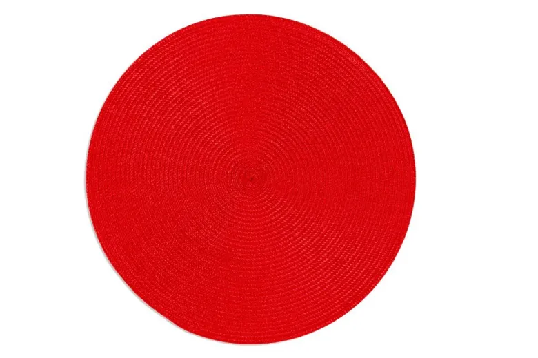 6 tovagliette, tonde, 36 cm, rosso