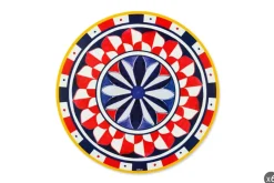 6 tovagliette, tonde, 38 cm, stile siciliano