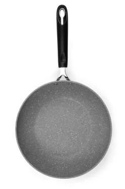 Wok antiaderente, 28 cm, effetto pietra, food network