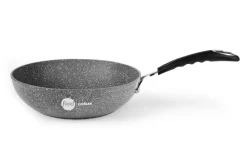 Wok antiaderente, 28 cm, effetto pietra, food network